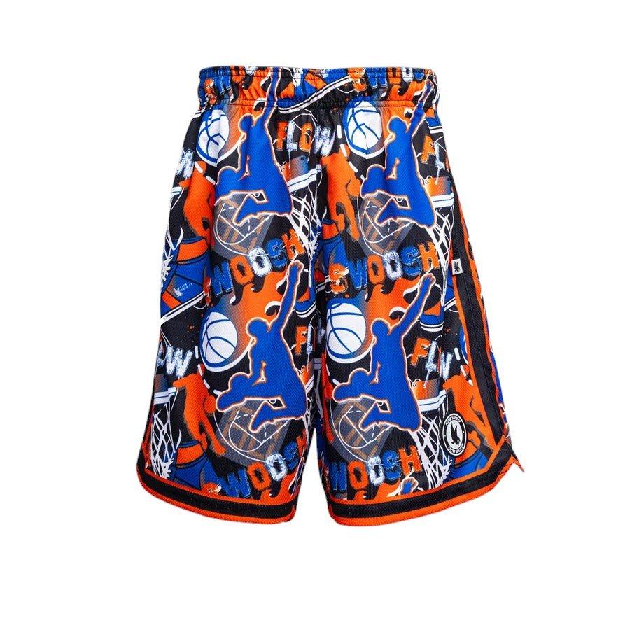 Flow Society Big Boys' 7" NY Swoosh Basketball Trim Shorts - Blue - BLUE